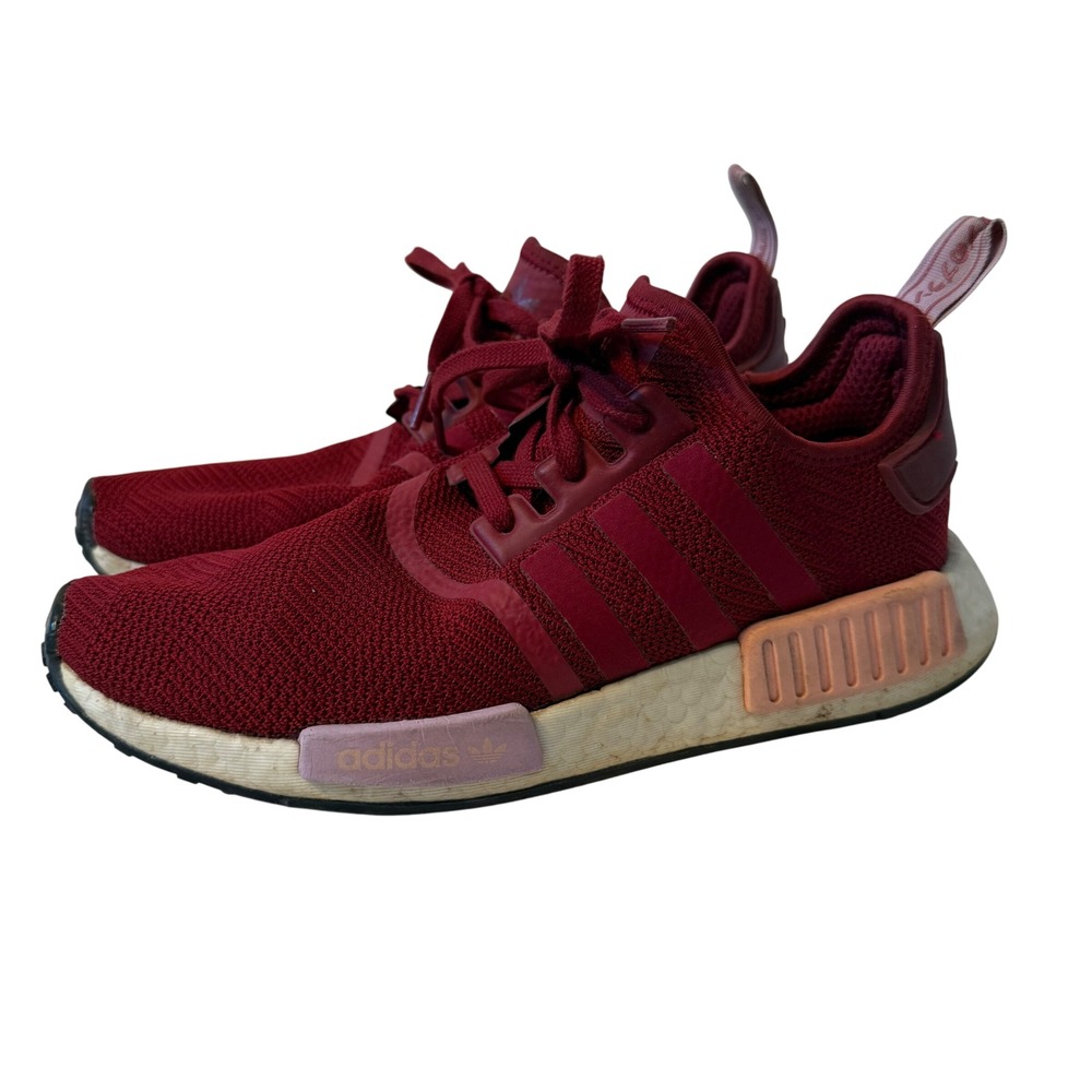 Adidas NMD R1 Burgundy Maroon Peach Lavender B37646 Womens 8.5 Running Shoes‎
